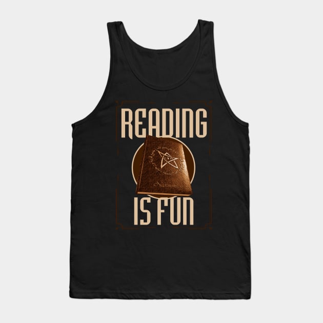 Necronomicon Reading is Fun Tank Top by Meta Cortex